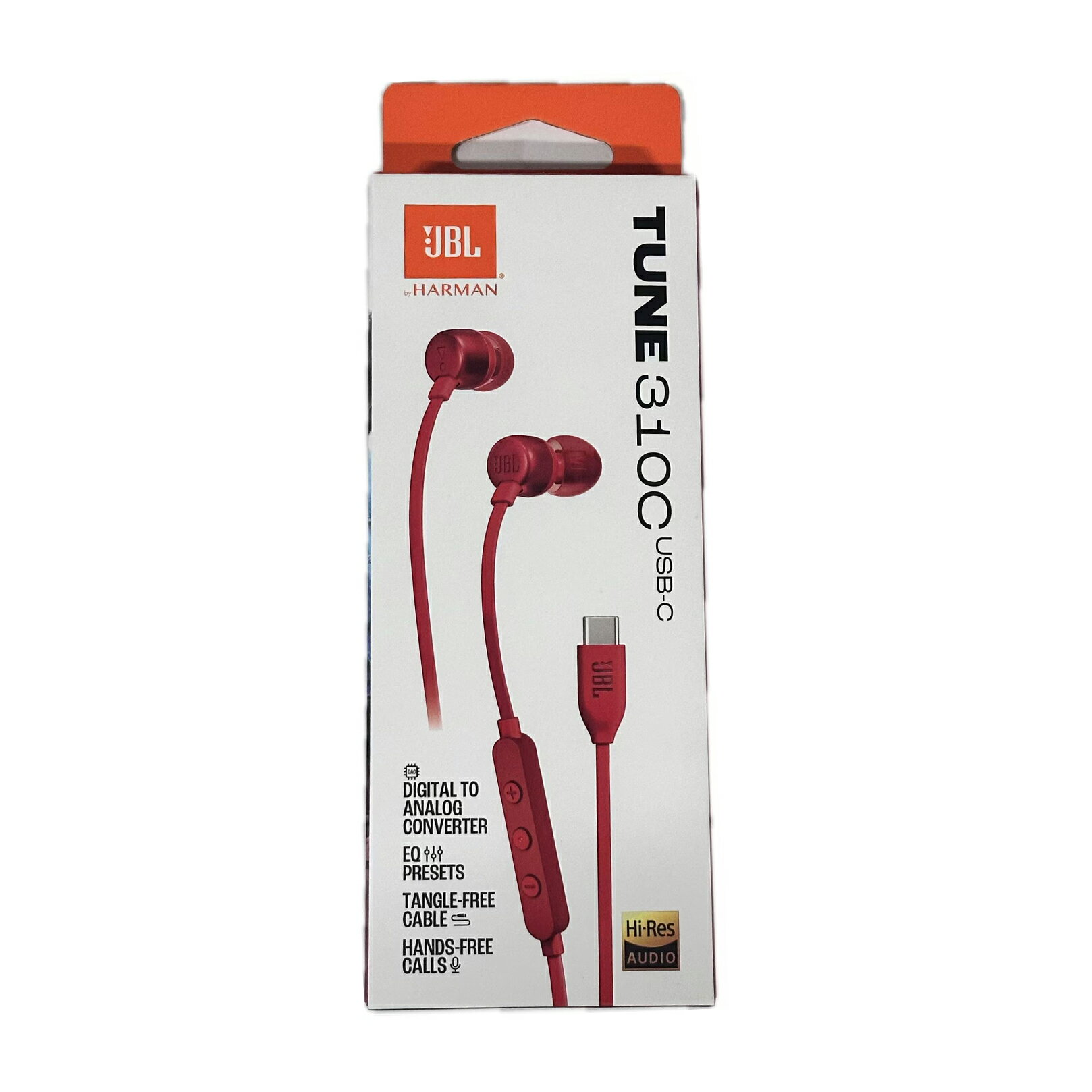 JBL TUNE310C USB Type-C 接続 イヤホン レッド JBLT310CRED