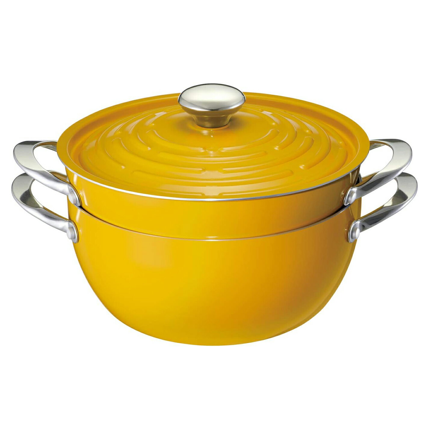 マイヤー(Meyer) 両手鍋 24cm アルミニウム合金 IH対応 軽量 イエロー LPT-2SYL