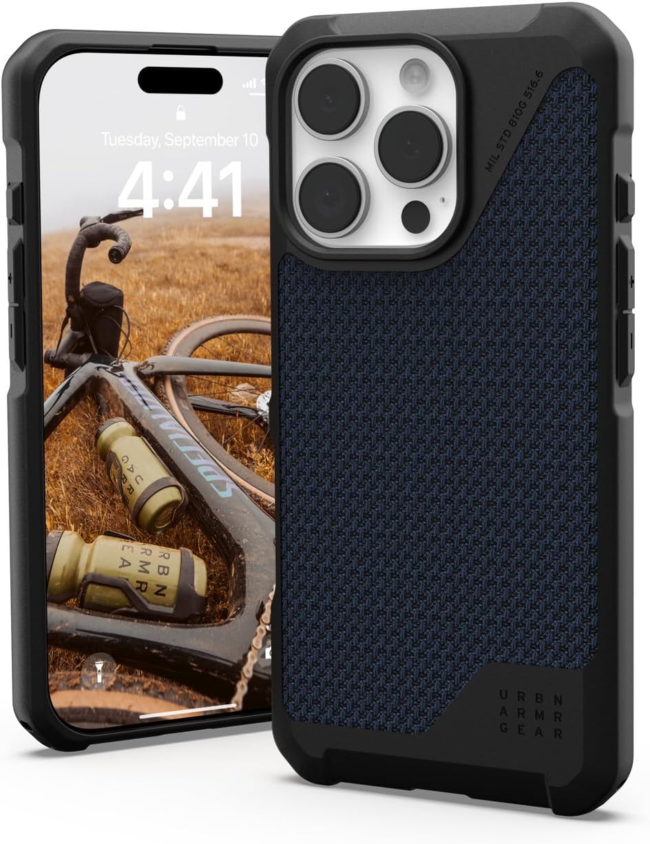 【訳あり】URBAN ARMOR GEAR iPhone 16 Pro 2024対応耐衝撃ケース MAGSAGE対応 METROPOLIS LT ケブラーマラード UAG-IPH24MA-FLTM-KM