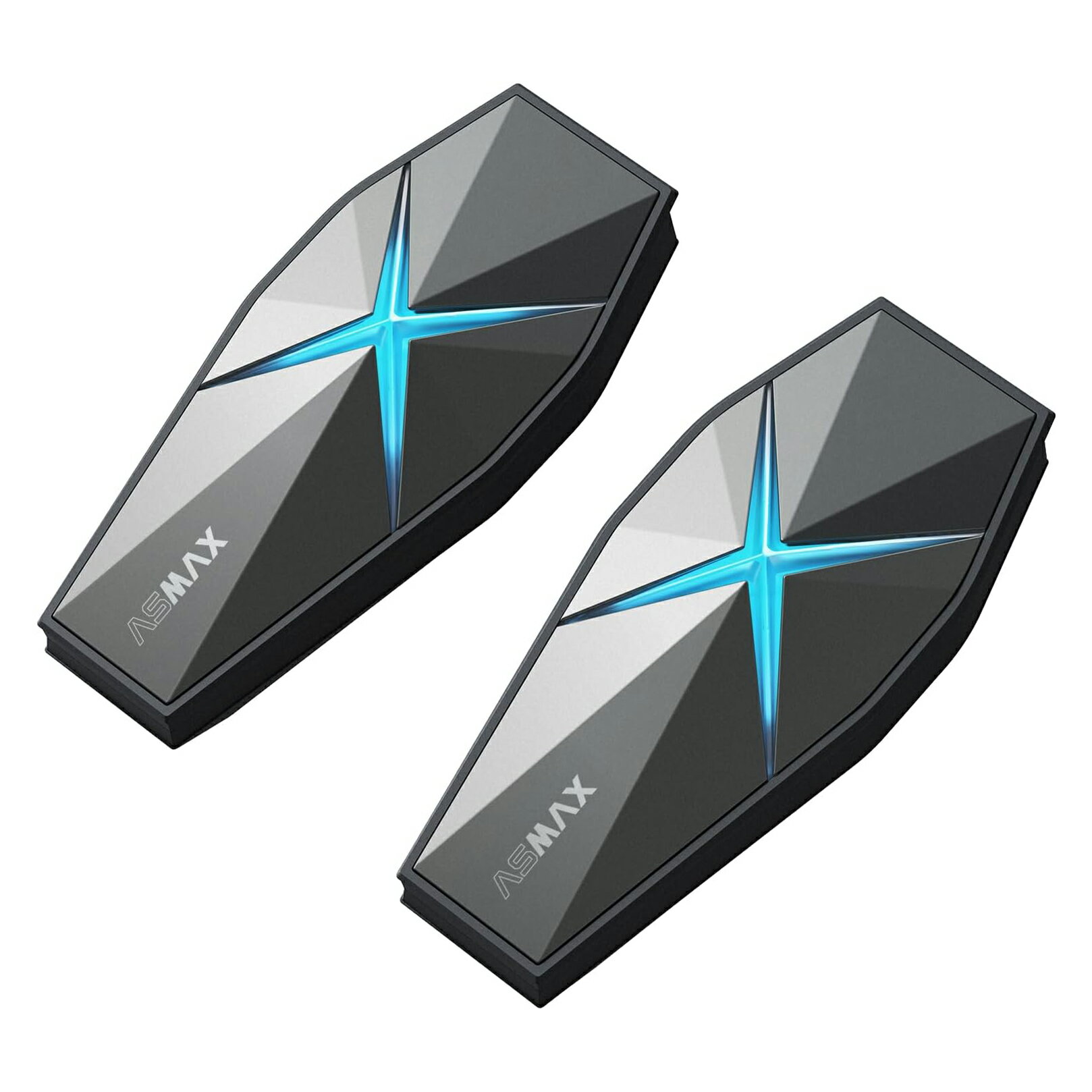 ASMAX F1 バイク用インカム 最大10人同時通話 2台セット