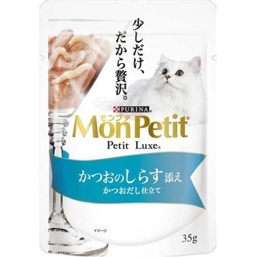 【わけあり】モンプチ プチリュクス パウチ かつおのしらす添え かつおだし仕立て ( 35g*12袋セット )/ モンプチ 4902201207720
