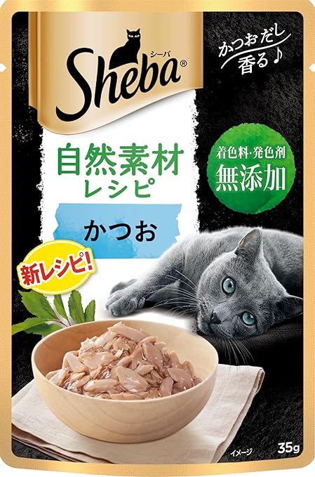 【瑕疵品】Sheba 自然素材食譜 貓糧 鮪魚 成貓用 35g x 12個 4902397869672