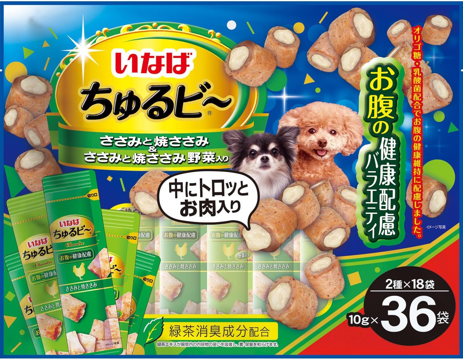 乐天商城 - 【外装箱訳あり】INABA いなばペットフード いなば ちゅるビ～ お腹の健康配慮バラエティ 10g×36袋