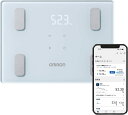 オムロン 体重 体組成計 カラダスキャン アイスブルー KRD-403T-B スマホ連動 データ自動転送 自動認識 乗るだけで測定開始 A4サイズのコンパクト設計 体脂肪率 BMI 骨格筋率