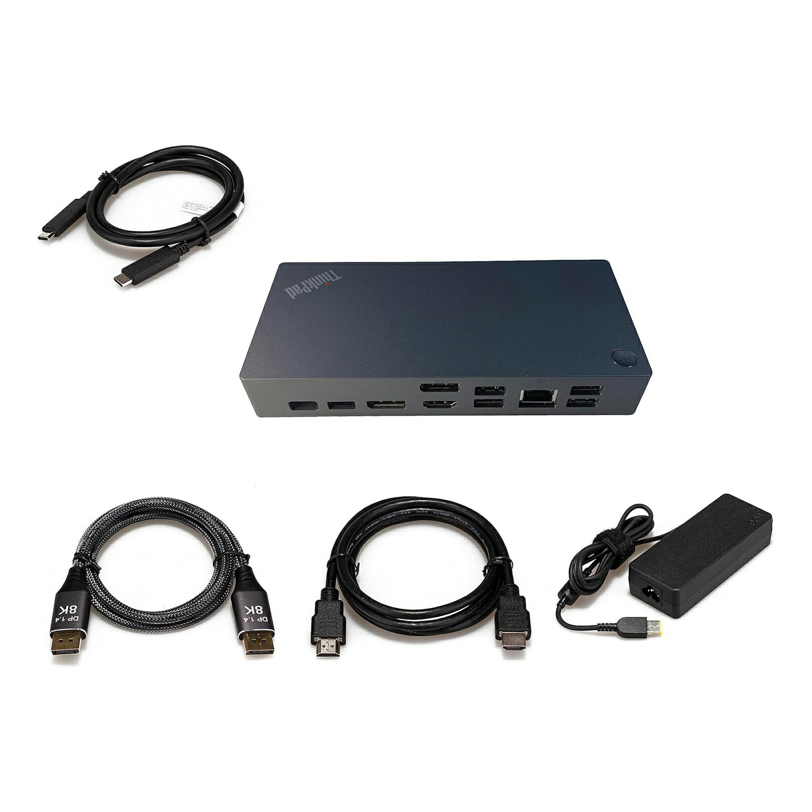 Lenovo ThinkPad ユニバーサル USB-C ドック V2-40B70090 HDMIケーブルとDPケーブル付き 0195892068228..