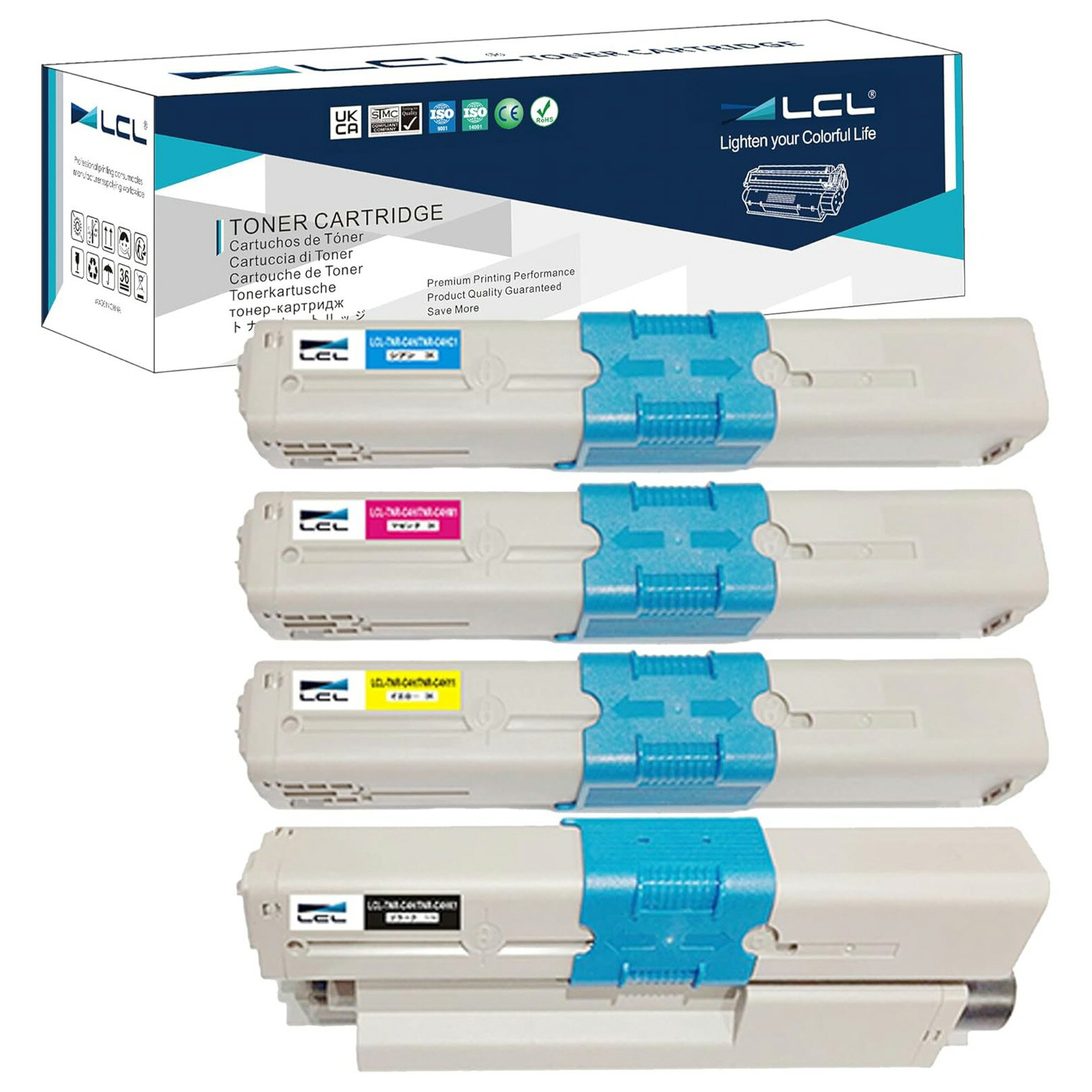 Rakuten - LCL OKI用 TNR-C4H TNR-C4HK1 TNR-C4HC1 TNR-C4HM1 TNR-C4HY1 (4色セット K+C+M+Y) 互換トナーカートリッジ X0013QXDMH b0c1y6vmfh