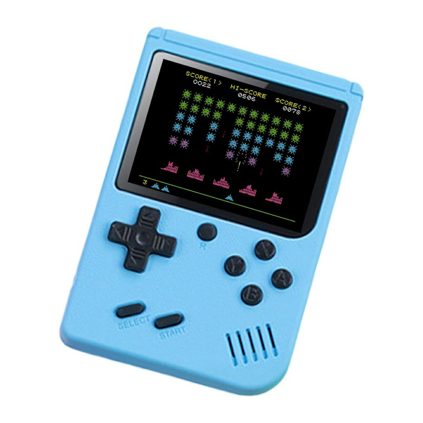 Rakuten - 【訳あり】Grigioy【400のゲームが遊べる】 ゲームBOX 携帯 ゲーム機 互換機 本体 レトロゲーム 400種類内蔵 (ブルー)
