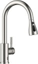 【訳あり】APPASO タッチレスキッチン水栓, センサーキッチンシンク水栓 ブラシ付きニッケル, シングルハンドル ハンズフリー SUS304 ステンレススチール, 3モード吐水口 X0017JEMFH B0D5QCDQHH