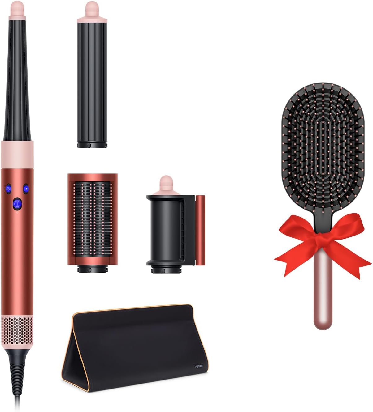 Dyson(ダイソン) ドライヤー Dyson Airwrap i.d.™マルチスタイラー&ドライヤー ストロベリー／ブロンズピンク (HS08 SBP G) 収納バッグ付き コテ カール 大風量 速乾【自動で簡単にナチュラルな巻き髪へ】