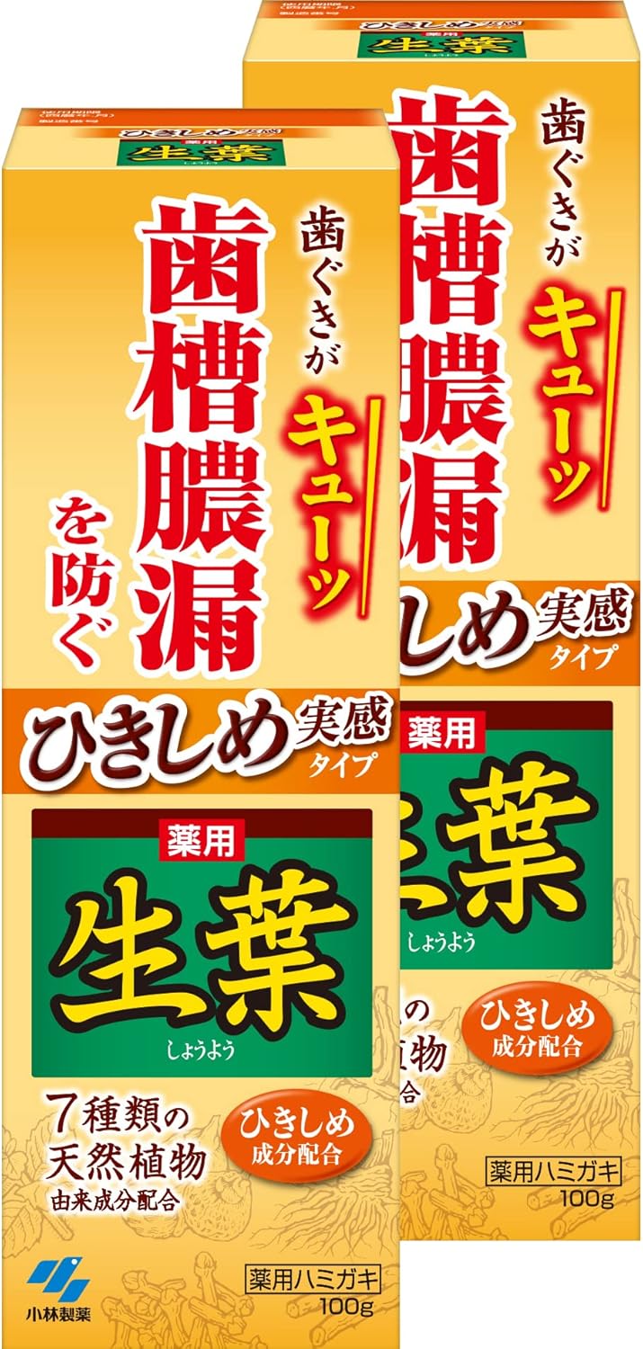 【まとめ買い】ひきしめ生葉(しょうよう) 歯槽膿漏を防ぐ 薬用ハミガキ 和漢ハーブの香味 100g×2個(おまけ付き)【医薬部外品】 4987072165034 B07BRKZK6W