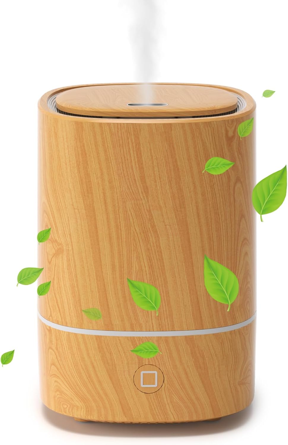 【2024発売モデル・一台多役】加湿器 小型 アロマディフューザー 超音波式 卓上 アロマ対応 LEDライト7色 お手入れ簡単 静音 省エネ 空焚き防止 加湿器 小型 コンパクト お手入れ簡単 乾燥対策 寝室 部屋用（ライトウッド）