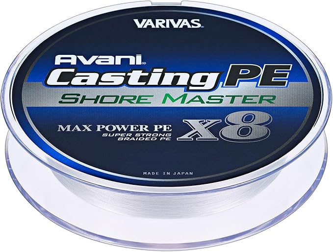 VARIVAS Avani Casting PE Max Power X8 Shore Master PE Line 200m #1.2 24.1lb 8 Braid - White