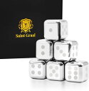 【訳あり】SaintGraal(セイントグレイル) ダイスキューブ アイスキューブ 父の日 プレゼント 男性 ギフト 保冷 ワイン 日本酒 焼酎 ビール 溶けない 氷 ステンレス (6個)