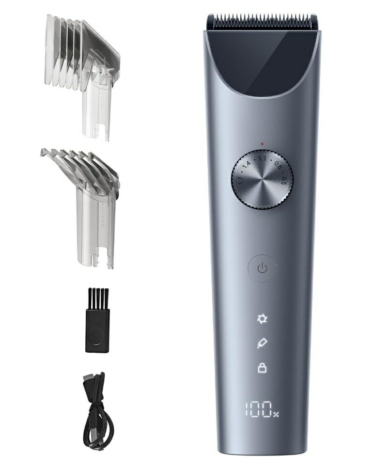 【訳あり】Xiaomi ヘアカッター2 メンズ バリカン 高硬度ブレード 14段階の長さ設定 2段階スピードモード 詰まり防止システム デジタルディスプレイ USB充電式 180分の大容量バッテリー IPX7完全防水 水洗いOK