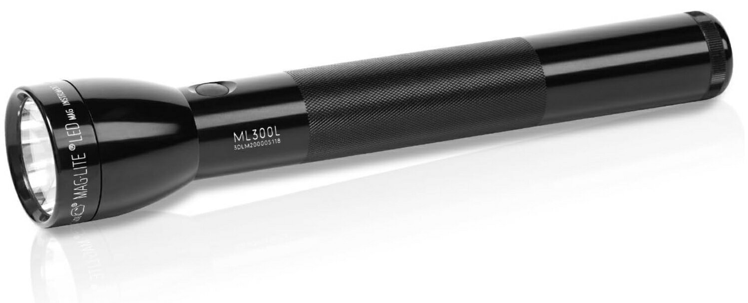 MAG-LITE(マグライト) 第三世代：3rd Generation 【本体色：ブラック】 MAGLITE 3D LEDマグライト ML300L-S3016（ST33016）, Black【単1アルカリ電池×3本 / 明るさMAX：625ルーメン】
