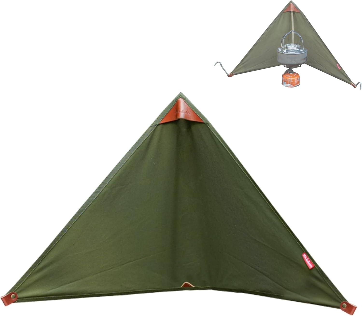 焚き火陣幕 ン ブッシュクラフト タープ TCタープ製 焚火 防風 風よけ 目隠し ウィンドスクリーン ペグ収納袋付 軽量 コンパクト キャンプ アウトドア