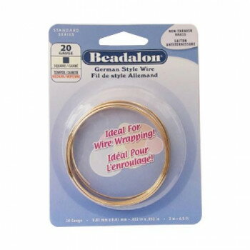 Beadalon(ビーダロン) スクエアワイヤー ノンターニッシュブラス 0.81mm×2m 20