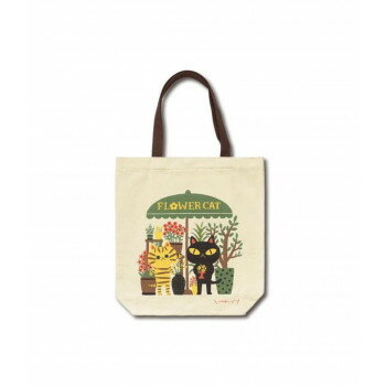 糸井忠晴 コットン トートバッグ「FLOWER CAT」 IT-01534