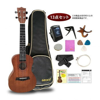 GECKO(ゲッコー)×アーバン通商 ウクレレ(充実の13点セット) 23インチ コンサート U...