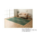 同梱不可い草ラグ 格子柄 抗菌防臭 江戸間3畳 約174×261cm レイクブルー 1031280040302(3)