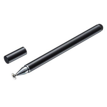 ディスク式&導電繊維タッチペン(ブラック) PDA-PEN50BK