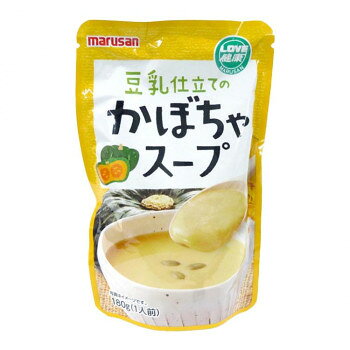 ※北海道、沖縄、離島に関しては別途送料がかかる場合があります。かぼちゃと、有機大豆を使用した豆乳で仕上げた、ほんのりとした甘みの優しい風味のスープです。温めるだけでおいしいスープができあがります。サイズ個装サイズ：11×18×34cm重量個装重量：1900g仕様賞味期間：製造日より300日生産国日本栄養成分【1パック(180g)当たり】エネルギー:78kcalたんぱく質:3.2g脂質:2.0g炭水化物:11.7g食塩相当量:1.0g原材料名称：スープ豆乳(大豆を含む)、かぼちゃペースト、スープベース(小麦粉、デキストリン、オニオンパウダー、チキンオイル、チキンエキスパウダー、香辛料)、砂糖、食塩/重曹、カロチン色素保存方法常温保存製造（販売）者情報販売者:マルサンアイ株式会社愛知県岡崎市仁木町字荒下1番地fk094igrjsかぼちゃと、有機大豆を使用した豆乳で仕上げた、ほんのりとした甘みの優しい風味のスープです。温めるだけでおいしいスープができあがります。●こちらの商品は、北海道・沖縄・離島への配送は、別途送料がかかる場合がございますので、予めご了承くださいませ。