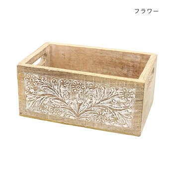 Rakuten - ウッドボックス レクタングル フラワー 39324811363