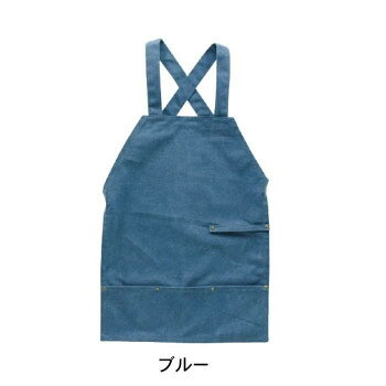 Gingham Aprons - バッククロスキャンバスエプロン20oz ブルー 400889505