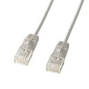 サンワサプライ カテゴリ6準拠極細LANケーブル ライトグレー 10m KB-SL6-10(2)