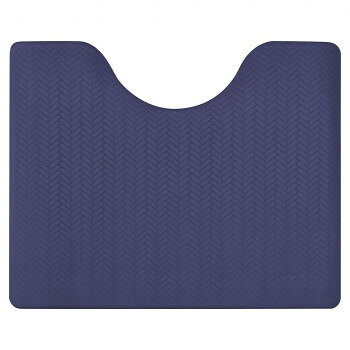 ズボラ 拭ける トイレ足元マット ミニ ネイビー 約40×50×0.5cm　ヨコズナクリエー...