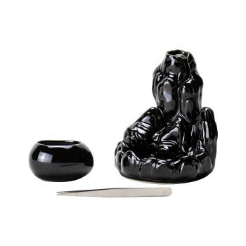 同梱・代引不可岩佐佛喜堂 流川香 煙が下に流れるお香 専用香炉 山水小