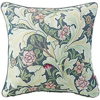 川島織物セルコン　モリスデザインスタジオ　レスターアカンサス　背当クッションカバー　45×45cm　LL1714　ブルーグリーン