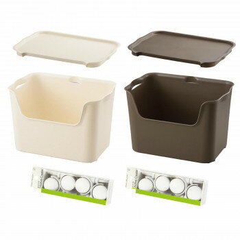 同梱・代引不可収納ケース　katasu(カタス)　カタスセット　K-hL2+fML2+AC2　BR/WH　ホワイト/ブラウン