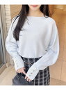 【SALE/39%OFF】INGNI/(W)12G袖釦ラメドルマンニット INGNI イング トップス ニット ベージュ グレー ブラック【RBA_E】[Rak...