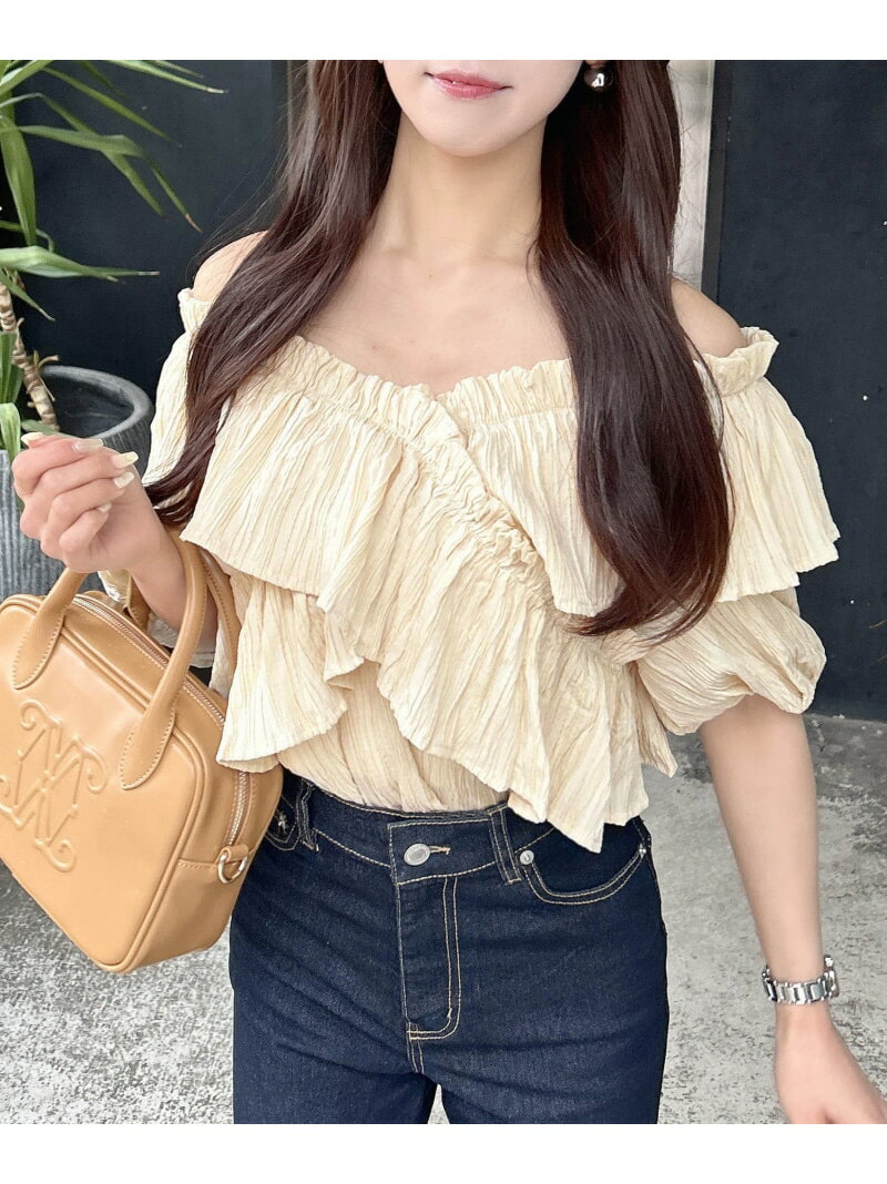 【WEB限定】楊柳フリルオフショルブラウス INGNI イング トップス シャツ・ブラウス ホワイト イエロー ピンク ブラック【送料無料】[Rakuten Fashion]のサムネイル
