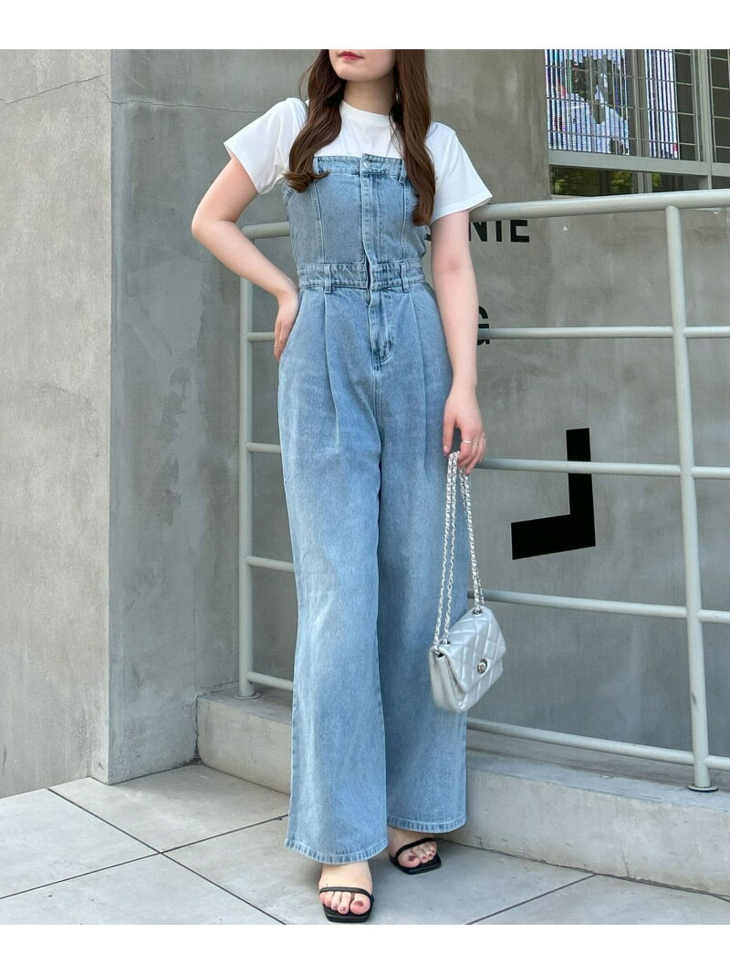 【SALE／27%OFF】デニムサロペット INGNI イング オールインワン・オーバーオール オーバーオール・サロペット ブルー グレー【RBA_E】【送料無料】[Rakuten Fashion]のサムネイル