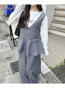 【SALE/65%OFF】【WEB限定】ペプラムベスト+ワイドパンツ/セットアップ INGNI イング トップス ベスト・ジレ グレー ブルー ブラウン【RBA...