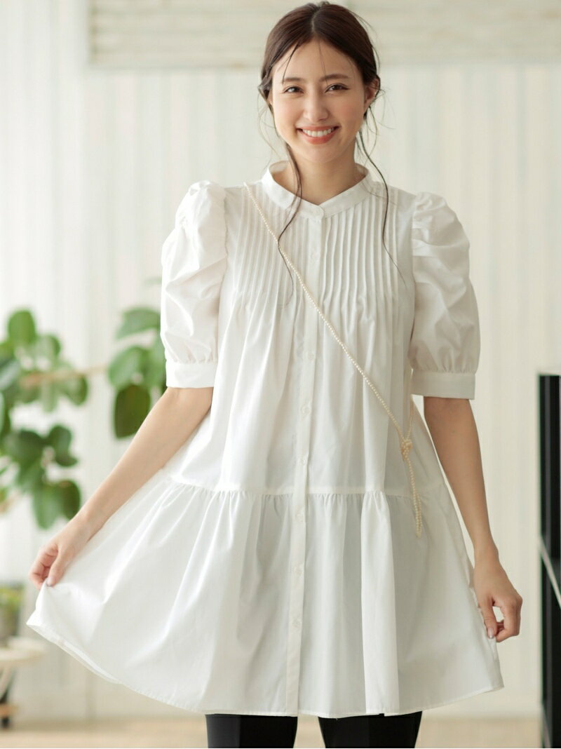 【SALE／66%OFF】ピンタックティアードシャツ5分袖/OP INGNI イング ワンピース・ドレス その他のワンピース・ドレス ホワイト ブラック ネイビー パープル【RBA_E】[Rakuten Fashion]のサムネイル