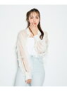 【SALE/37%OFF】【WEB限定】袖リボンラメシアーショートシャツ INGNI イング トップス シャツ・ブラウス グレー ピンク ブルー グリーン ホワ...