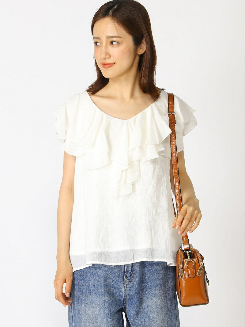 【SALE／81%OFF】フリルラッフル楊柳ノースリ/BL INGNI イング トップス シャツ・ブラウス ホワイト ブラック パープル【RBA_E】[Rakuten Fashion]のサムネイル