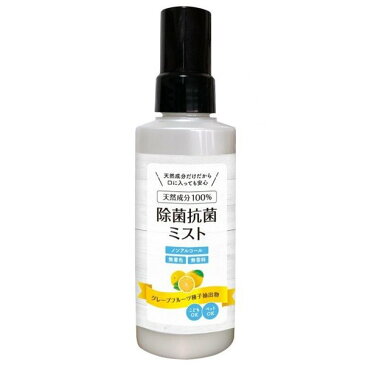 在庫あり120本入荷 除菌抗菌ミスト 天然成分100％ 120ml(除菌 抗菌 剤 スプレー 携帯 手 指 用 ノンアルコール 無着色 無香料 ウイルス 予防 対策 グッズ)　ウイルス ウィルス