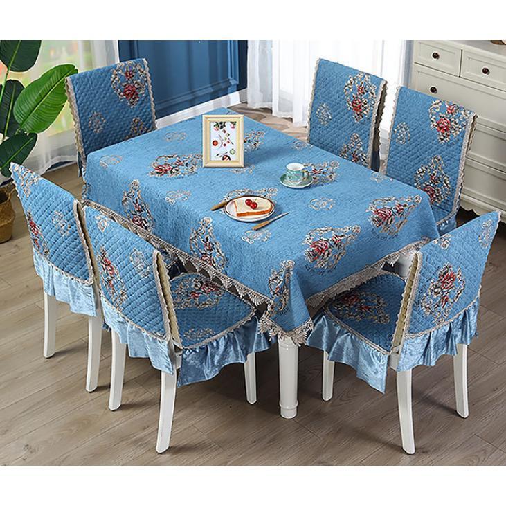 椅子カバー付き テーブルクロス 食卓カバー テーブルカバー 椅子カバー　長方形レース　北欧風