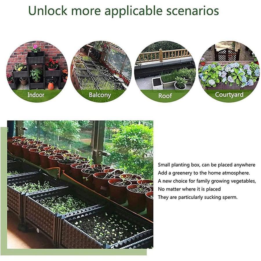 プランター 野菜用 植木鉢 長方形 大型 Planter 植栽ボックスパティオ花植物プラン...