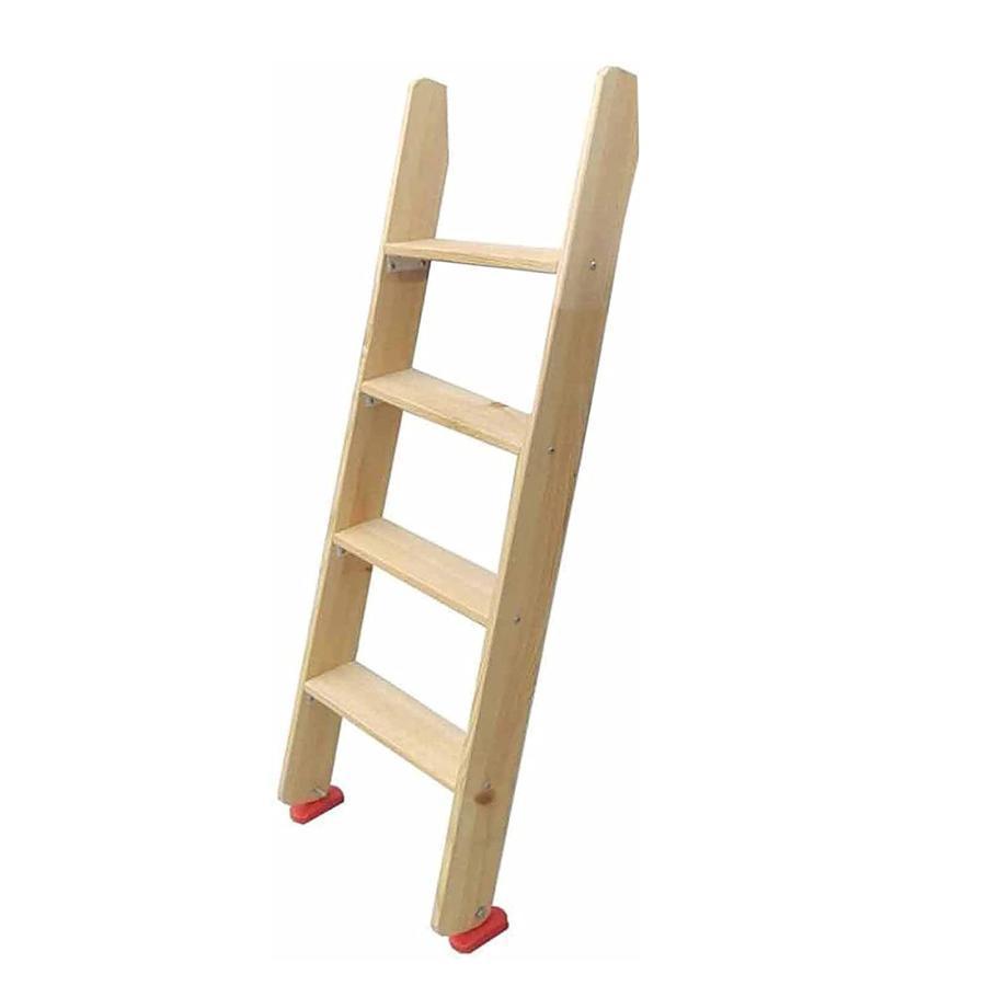 Rakuten - 踏み台 脚立 ステップ台 木製ツイン二段ベッドはしご、 頑丈な家のはしご アンチスキップフット付き、 キッズルーム/アパート/寮用、 負荷150kg、 組み立てが簡