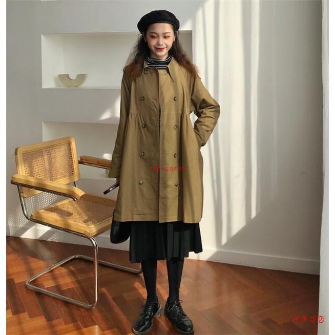 乐天商城 - ステンカラーコート トレンチコート レディース スプリングコート 秋 春コート ロングコート ジャケット アウター 2023 20代 30代 40代 40代 50代