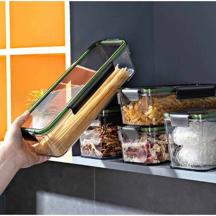 乐天商城 - パスタ保存容器 パスタケース 保存容器 プラスチック 密閉 防湿 キッチン収納 密封保存瓶 蓋付き プラスチック 貯蔵容器 お箸など収納 麺類収納 小物収納ケース