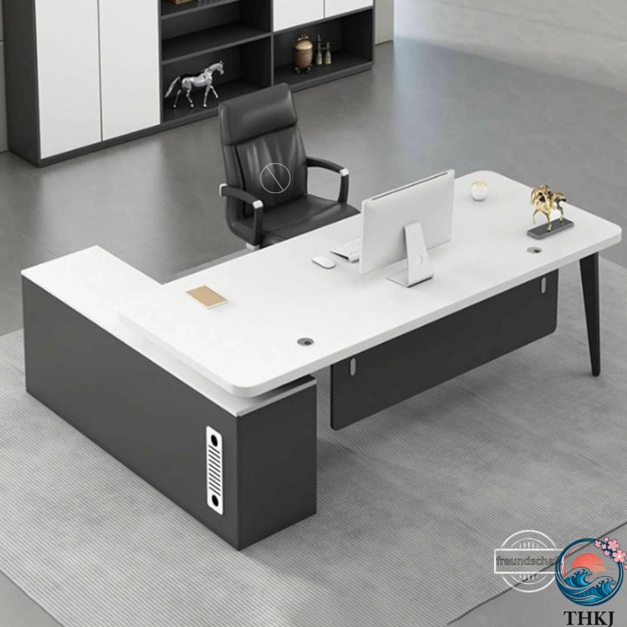 社長テーブル 法人様向け L型 社長デスク オフィスデスク 役員用家具 員用デスク 事務机 社長机 会議用テーブル 安定した耐荷重 大容量サ 組み立てが簡単 企業