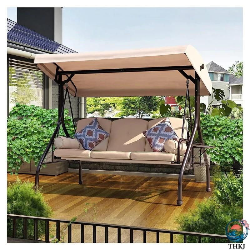 Rakuten - ガーデン ブランコ 屋外 二人乗り おしゃれ シェード付き ぶらんこ 日よけ 公園 庭遊び スイング ガーデンベンチ 屋根付き 家庭用 ガーデンファニチャー 子供 ガ