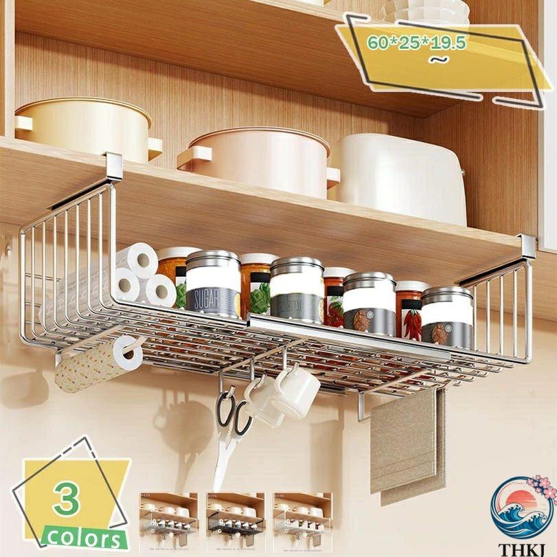 吊り下げラック キッチン 吊り下げ棚 棚吊り ラック 吊り戸 棚下 吊り下げ 戸棚下 収納 伸縮 スリム 洗面所 お風呂 棚下ラック 棚下ハンガー収納 戸棚下収納ラッ