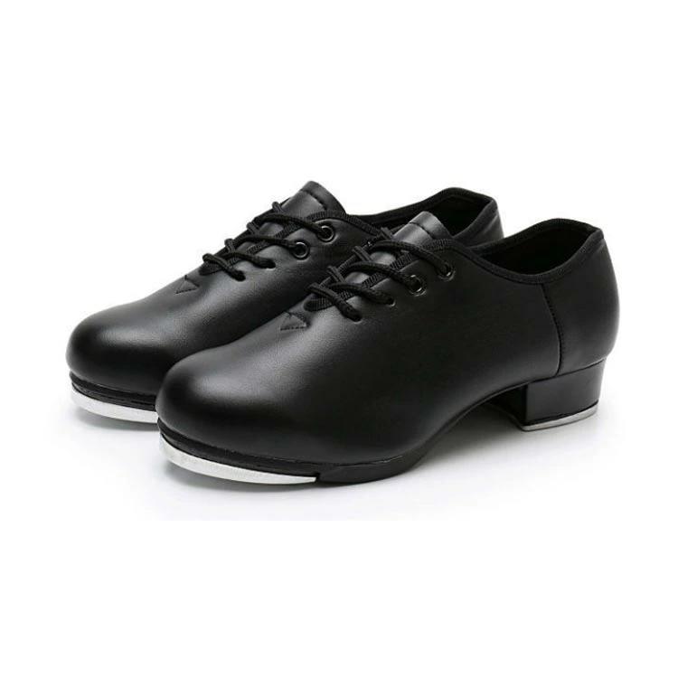 タップシューズ タップダンスシューズ メンズ 合皮 初心者 レディース タップ ダンス用品 レッスン 標準 スタンダード 基本 タップダンスシューズ 練習 ジュニア くつ 婦人 紳士 靴 タップス タップシューズ 無地 2